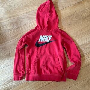 Nike red hooded sweatshirt